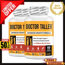Doctor Taller 60 Vegan Capsules - Optimal Growth, Immunity Supplement for Age 8+