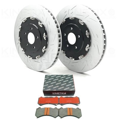 FÜR NISSAN R35 GT-R GTR 2011- VORNE ZWEITEILIG SCHWIMMENDE BREMSSCHEIBEN BELÄGE 390mm