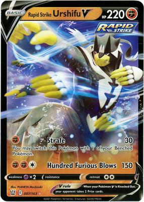 Rapid Strike Urshifu V Ultra Rare - 087/163 - Battle Styles - Pokemon LP