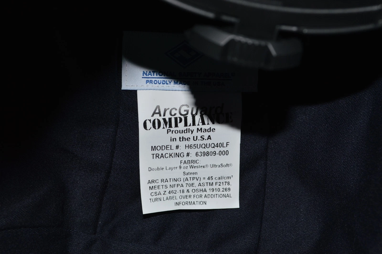 ARC FLASH HOOD NATIONAL SAFETY APPAREL H65UQUQ40LF with SHIELD - product detail image 5