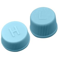 2Pcs Blue Replacement Valve Caps for Car Air Conditioning, Leakproof R134a AC