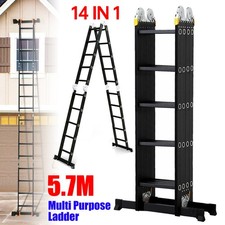 5.7M WinHolder Multi-Purpose 14in1 Aluminium Folding Ladder A Frame Combination