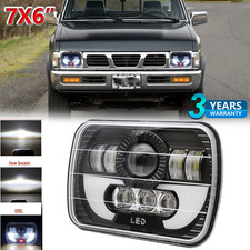 Dot For Nissan D21 Pickup 1986-1994 7x6 Led Headlight Drl Hilo Beam Angel Eyes Dot For Nissan D21 Pickup 1986-1994 7x6 Led Headlight Drl Hilo Beam Angel Eyes