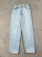 VTG Levis 550 Orange Tab Jeans Mens 27x28 Light Wash Student Fit USA Made 26x28