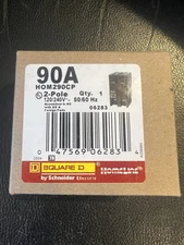 Square D HOM290 2 Pole 90 Amp Circuit Breaker DP-4075 NEW