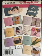 Simplicity My Book Pattern 3709 Learn To Fabric Book Quilt Blocks UNCUT A Schewe