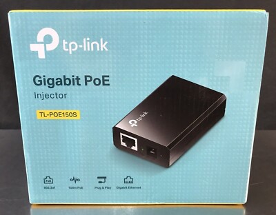 TP-Link Gigabit Power Over Ethernet PoE Injector Adapter TL-POE150S Networking