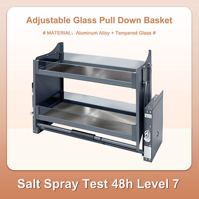 24''/30''/36'' Pull Down Shelf 2 Tier Pull Down Cabinet Organizer 66lbs Capacity
