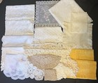 Vintage Lace Crochet Runner & Doily Mixed Lot