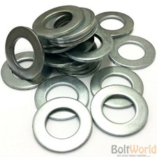 M10 / 10mm FORM B BRIGHT ZINC PLATED FLAT WASHERS BZP BS43200 FOR METRIC BOLTS