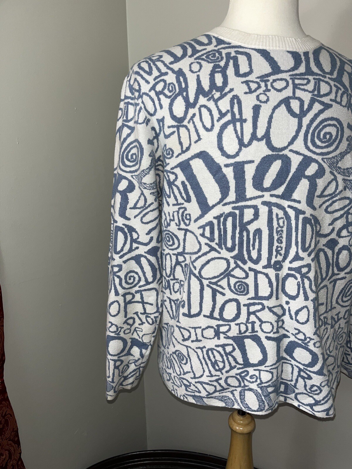 Men Vintage Christian Dior Paris Multi Color Monogram Sweater XL image 4