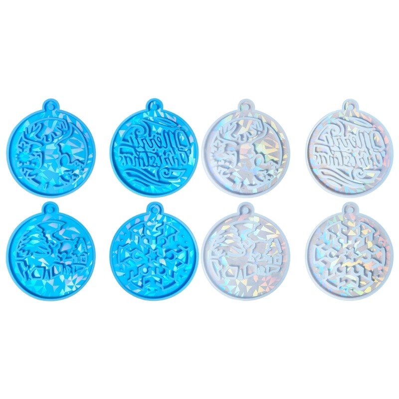 4Pcs Christmas Tree Epoxy Resin Molds for Jewelry Making