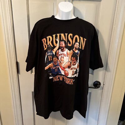 BRUNSON NY Knicks Shirt Mens Size 2XL Blk Stadium Essentials Rap Tee Style - NEW