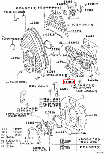 Genuine Hilux LN90 Hilux Surf LN130 2L Front Crankshaft Crank Oil Seal - Picture 5 of 20