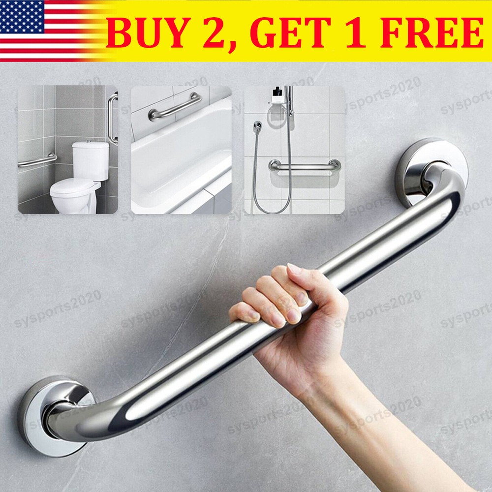 16-Inch Stainless Steel Shower Safety Grab Bar for Bathroom Support  