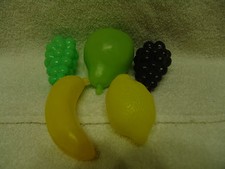 PRETEND PLAY FOOD FRUIT FOR LITTLE TIKES KITCHEN, GREEN  PURPLE GRAPES, PEAR, 