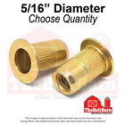 5/16"-18 Steel Large Flange Knurled Body Rivet Nuts Zinc Yellow (Pick Quantity)