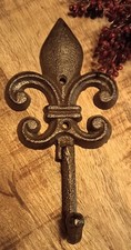 Französische Lilie  Wandhaken Gusseisen Kleiderhaken Handtuch  Nostalgie Shabby