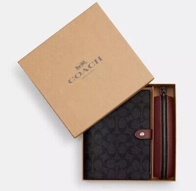 Coach Box Notebook Pencil Case Gift Set Black Colorblock Coach Box Notebook Pencil Case Gift Set Black Colorblock