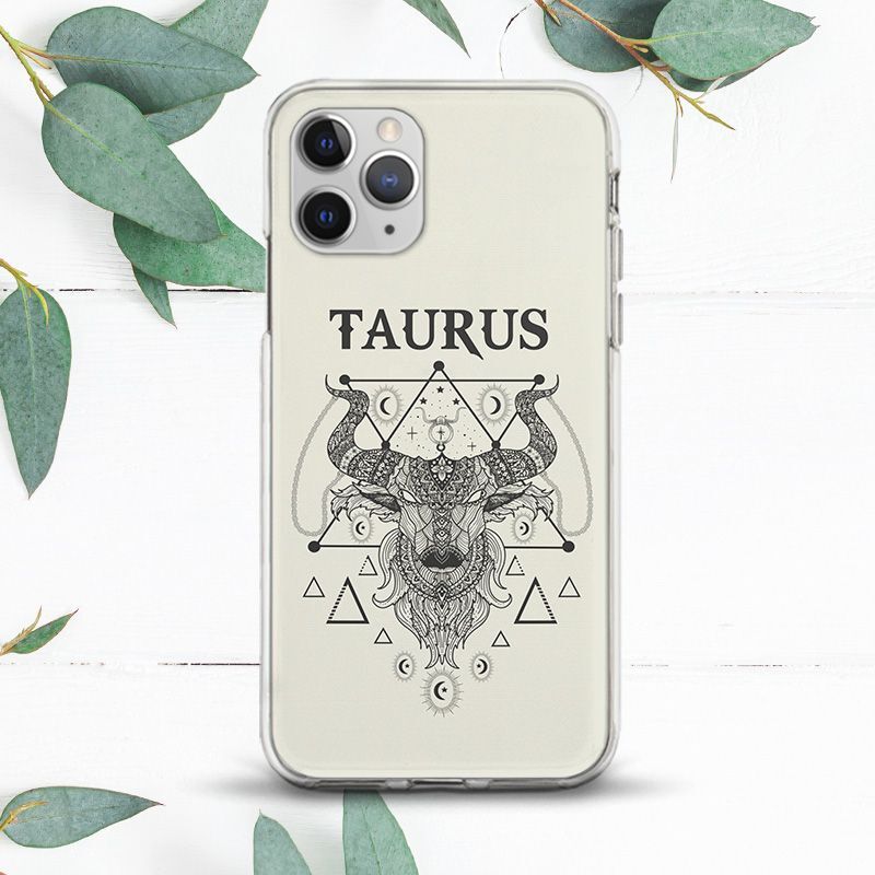 Taurus Zodiac Mandala Triangles Case For iPhone 8 X SE 11 12 13 14 15 Pro  Max XR
