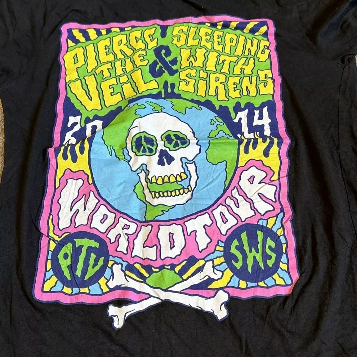 Pierce The Veil Sleeping With Sirens 2014 World Tour T-Shirt S-5XL