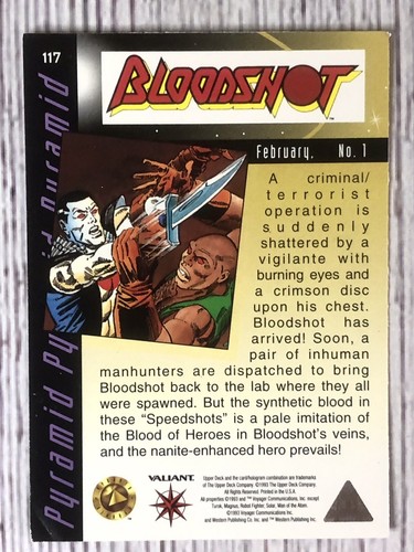 1993 Valiant Era Trading Cards #117 Bloodshot February #1 - Picture 4 of 4