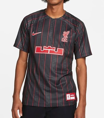 Nike Lebron x Liverpool FC Dri-Fit Stadium Soccer Jersey Women s Sz L FD0629-061