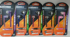 Mixed Lot of 5 Power Up Stereo Earbuds New Sealed.......................2A06