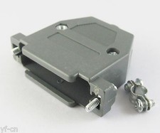 4 Sets D-Sub DB25 25Pin Plastic Hood Cover for 25 Pin 2 Row D-Sub Connector Grey