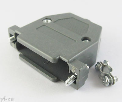 4 Sets D-Sub DB25 25Pin Plastic Hood Cover for 25 Pin 2 Row D-Sub Connector Grey
