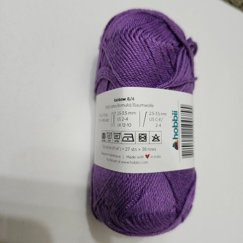 Hobbii Rainbow Yarn 8/4 Quality 100% Cotton PRICE PER SKEIN - YOU CHOOSE - Picture 192 of 329