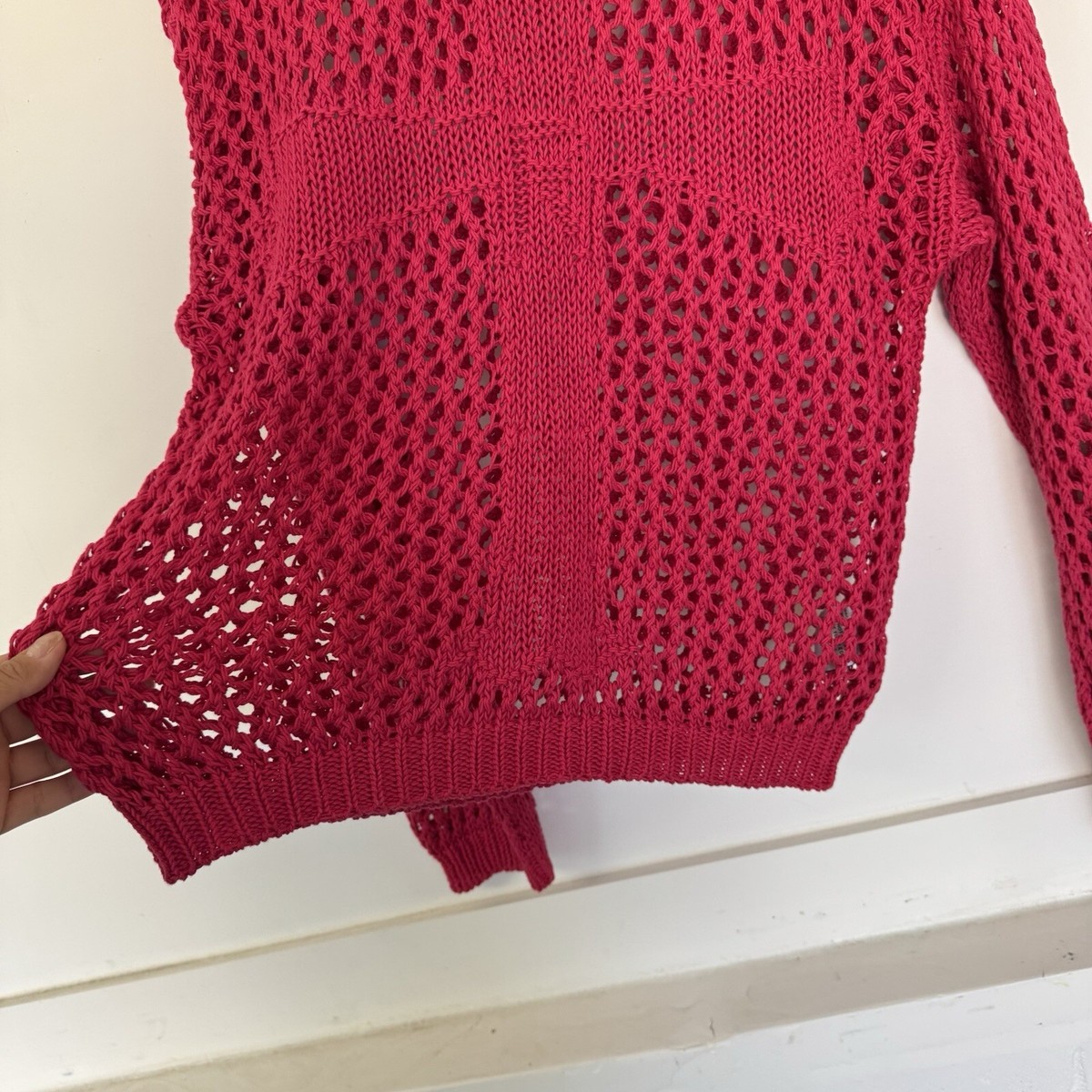 【RACER WORLDWIDE】Cross Net Sweater Racer Worldwide Cross Net Sweater Pink Grunge Rock Punk