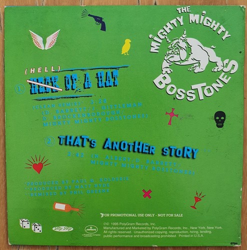 THE MIGHTY MIGHTY BOSSTONES - Heck Of A Hat RARE Promo CD 1995 - Bild 3 von 3