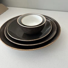 NEW~5PC SET~Steelite International CRAFT GREY Serving BOWLS