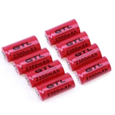 8x 2300mAh 3.7V 16340 CR123A 123A CR123 Li-ion Rechargeable Battery 16340