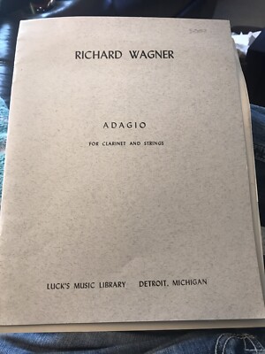 Adagio Richard Wagner Orchestra Applebaum Rare Out Of Print Clarinet And Strings