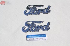 Chrome Ford Script Emblems Body Panel Fender Custom Truck Hot Rat Street Rod New