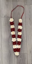Indian Bollywood (asian) artificial wedding garlands Maroon (burgundy) And Cream