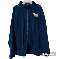 Team Usa Women’s Size Xxl Full Zip Fleece Jacket With Side Pockets American Flag