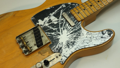 Aluminum 1.5mm Telecaster Pickguard Vintage Tele 52  Broken Glass - Hand Made