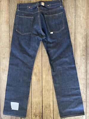 double rl RRL Jeans Men's united of craft AMHOT Rigid denim Buckle back 32/32