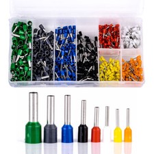 800Pcs Wire Copper Crimp Connector Insulated Cord Pin End Terminal Box AWG 22-10