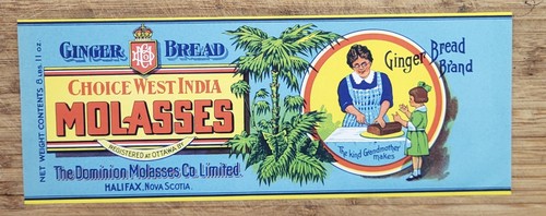 ADVERTISING Label Can Gingerbread Molasses Dominion Halifax Nova Scotia Canada - Bild 2 von 2