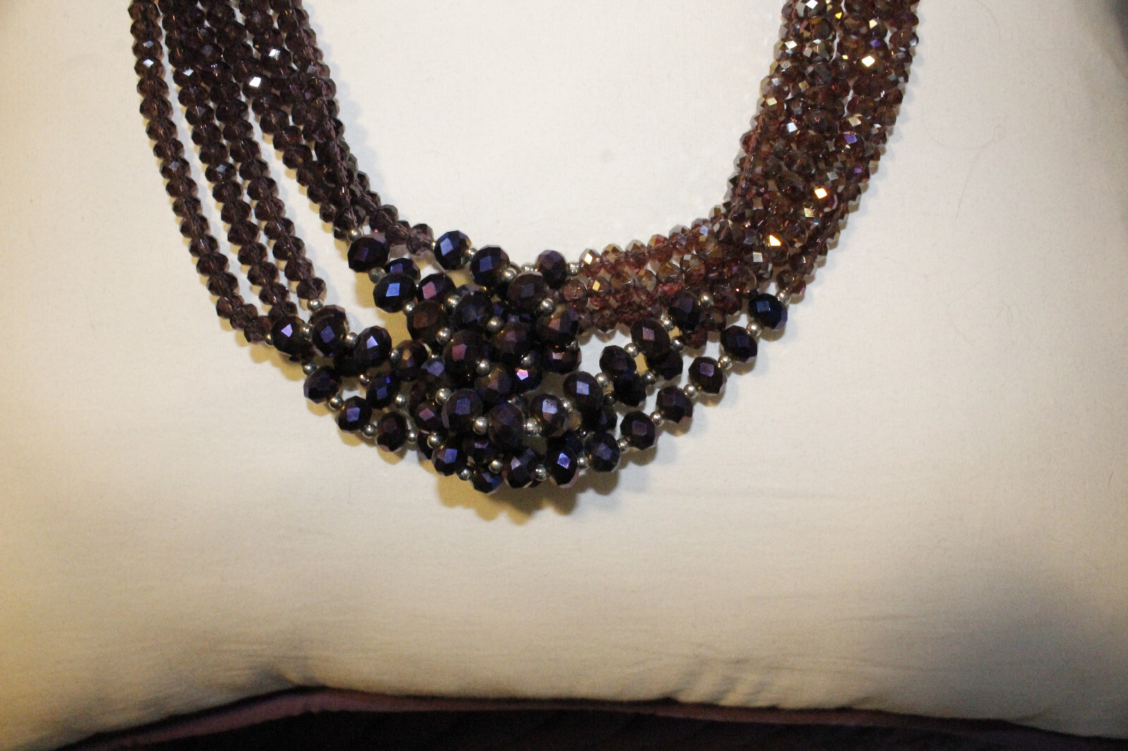 multi-strand adjustable statement necklace - image 2