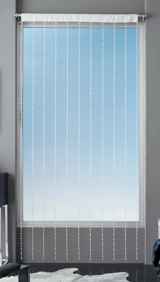 Painel cortina Kate Aurora luxuoso bolso vara acrílico frisado - cores sortidas - Imagem 2 de 4