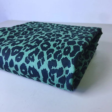 Leopard Print Washed Denim Fabric Jean Cloth DIY Sewing Clothes Crafting