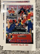 Vintage First Victory JEFF GORDON Poster - 21" x 31" NASCAR 1994 Coca Cola 600
