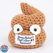 Positive Crochet Poop - Cute Stress Relief Toy - Poo Gag Gifts fo