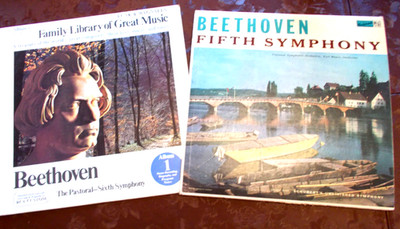 Beethoven Fifth Symphony & Beethoven The Pastoral-Sixth Symphony VTG Vinyl