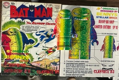 Lego RAINBOW Clayface Custom Resin Mold Minifigure Limited With Exclusive Tiles